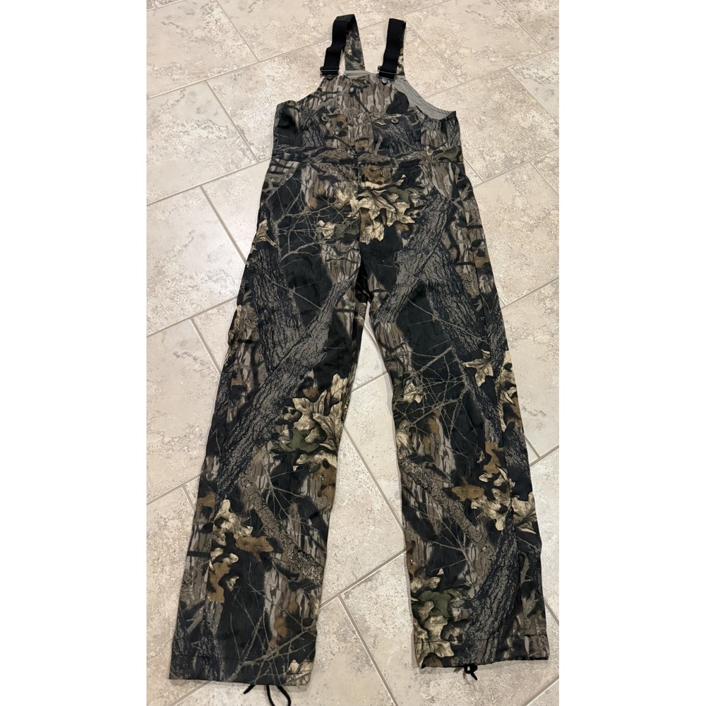 Wolf Mountain Bibs Overalls Hunting Outdoor Mens Medium M Camo Mossy Oak